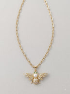 Honey-Gilded Artisan Bee Pendant
