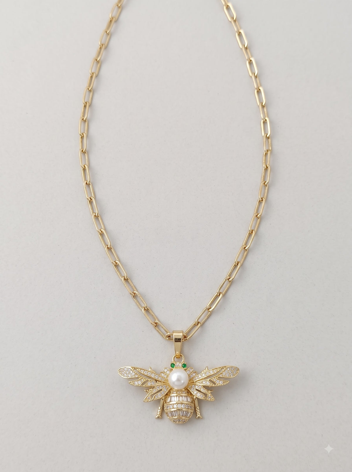 Honey-Gilded Artisan Bee Pendant