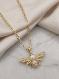 Honey-Gilded Artisan Bee Pendant