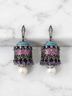 Midnight Bloom Jhumkas