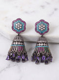 Midnight Blossom Jhumkas