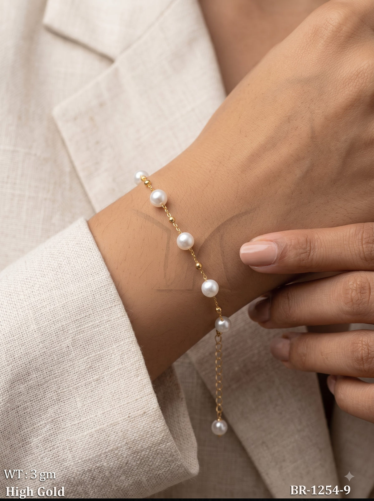 Lustre Pearl Link Bracelet