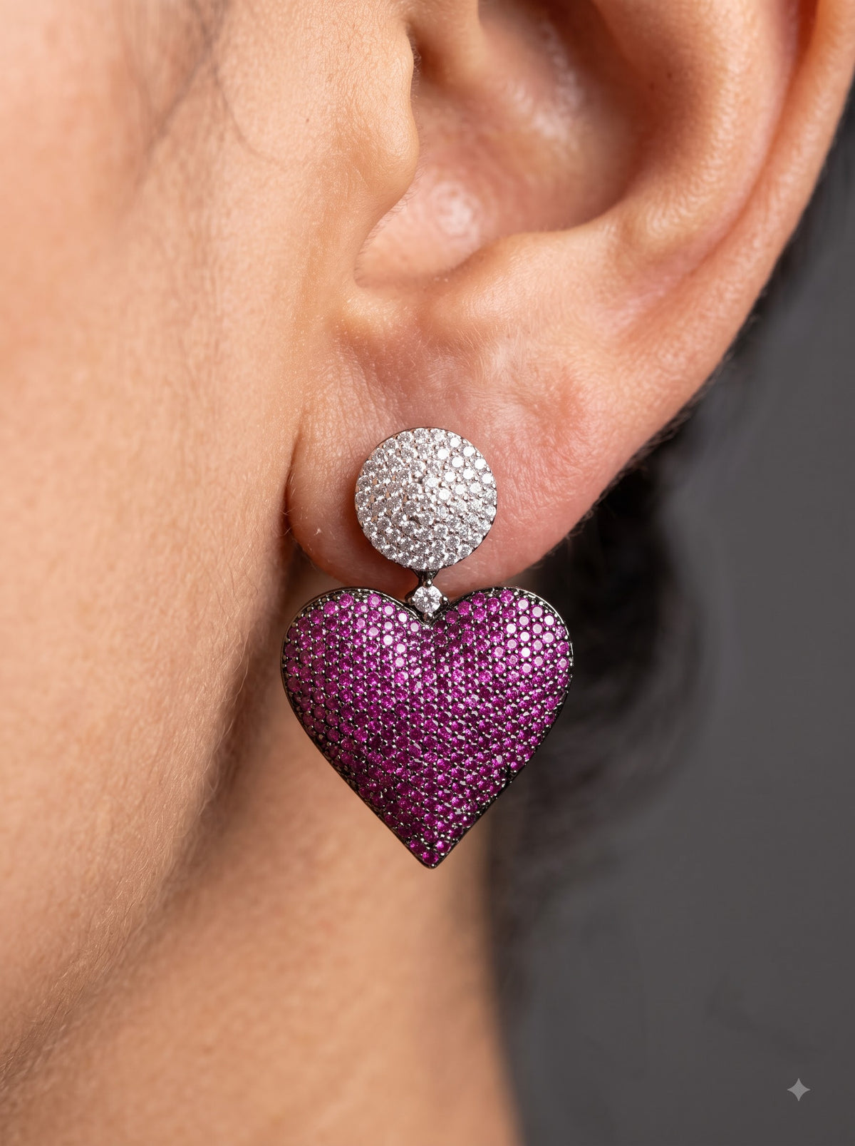 The Blush Heart Stud