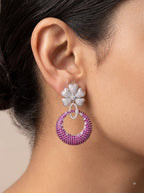 The Blush Bloom Jhumka-Hoop