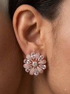 The Rose Petal crystalline Stud