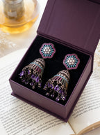 Midnight Blossom Jhumkas