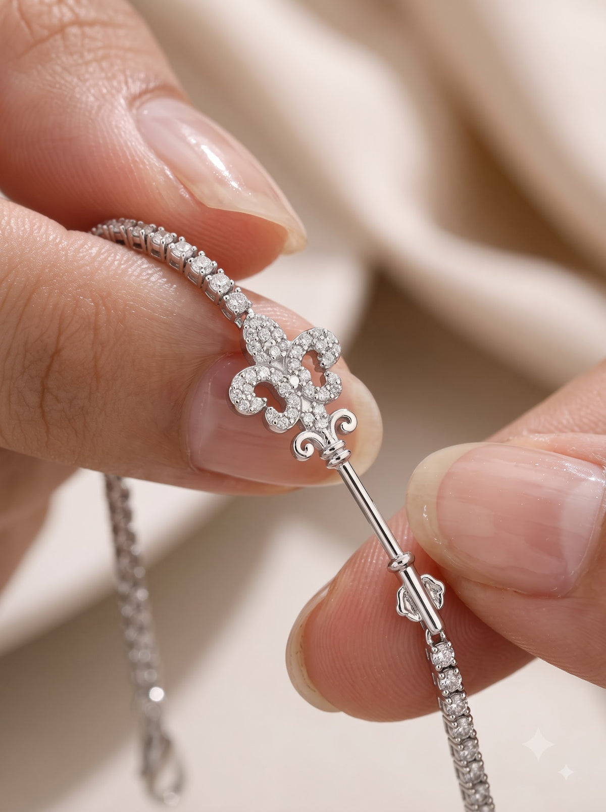 Fleur-de-Lis Tennis Bracelet