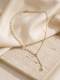 Lumina Asymmetric Pearl Lariat