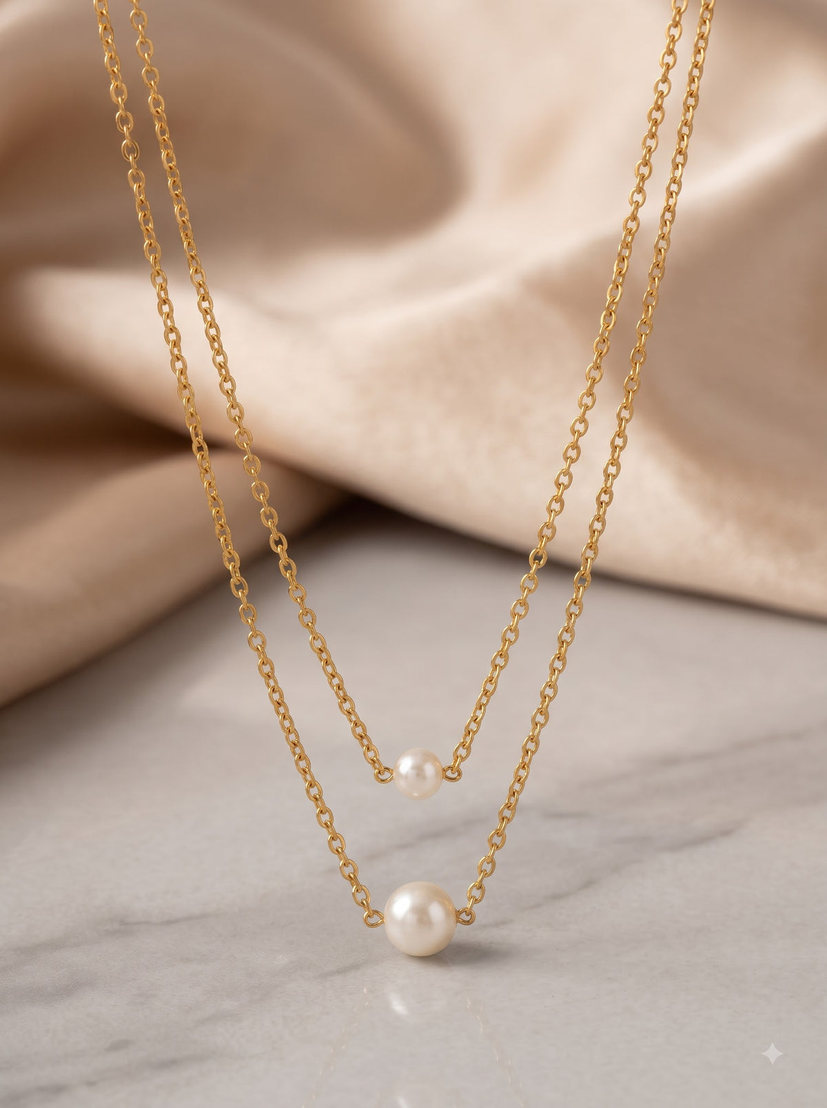 Lumina Layered Pearl Necklace