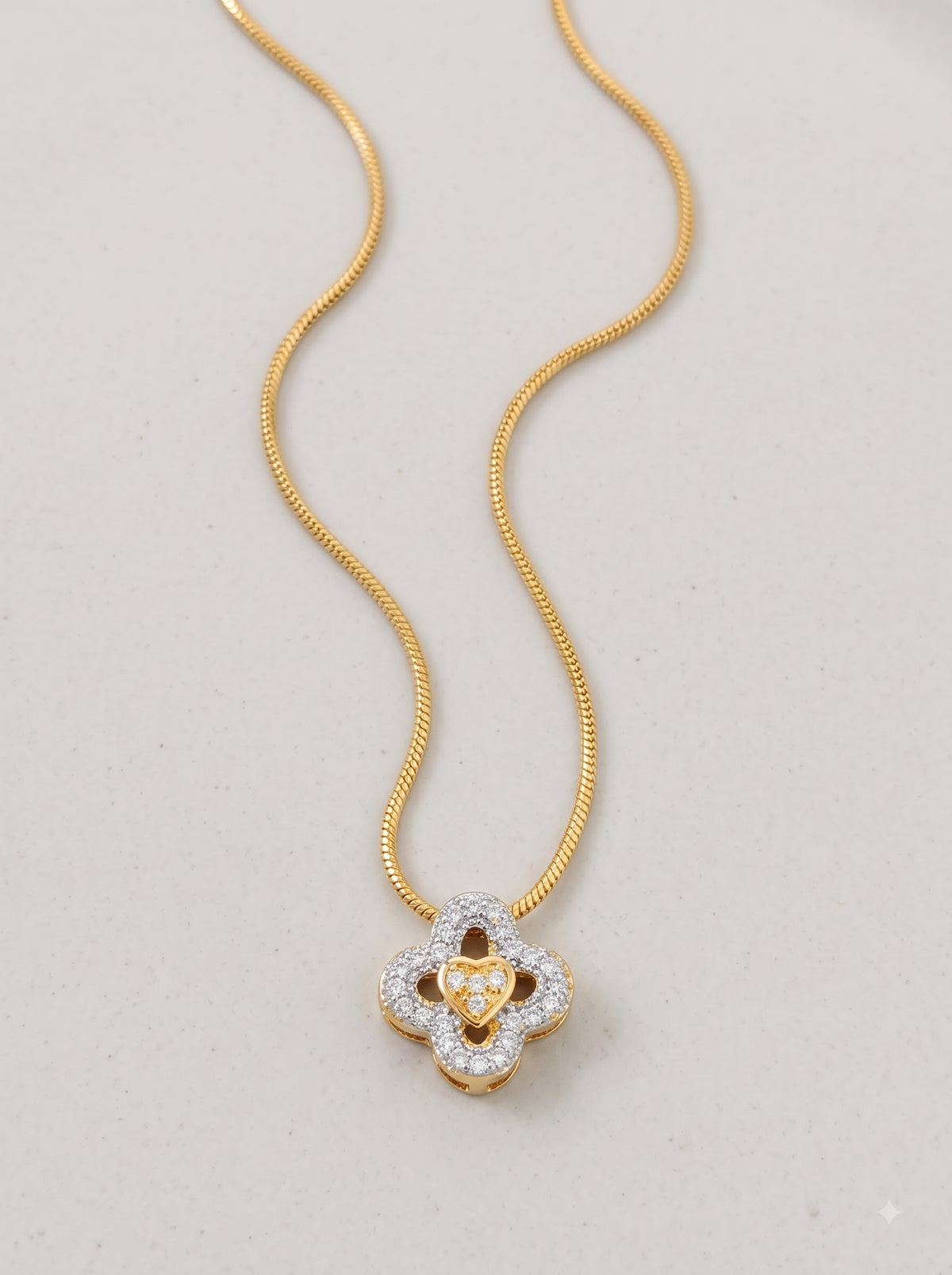 Clover Blossom Gold Pendant