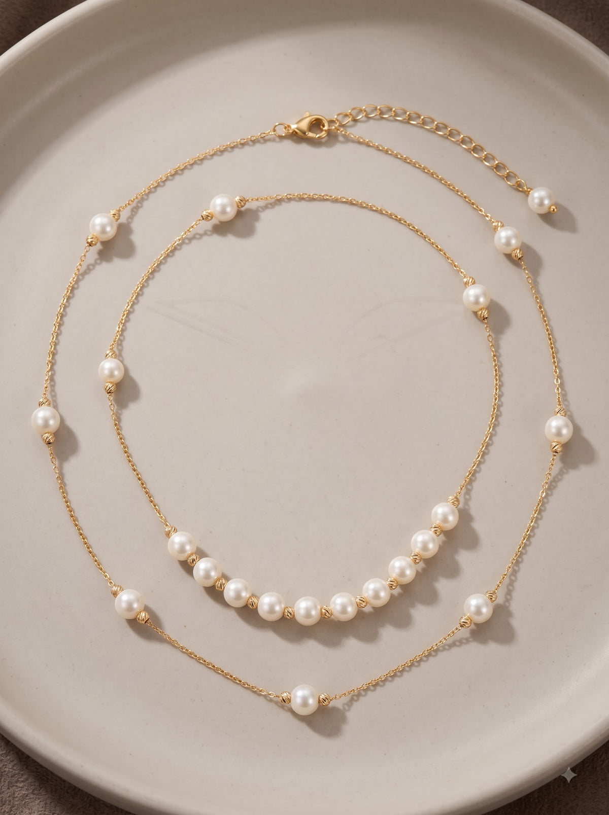 Lumina Pearl & Gold Chain Suite