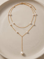 Lumina Dual-Layered Pearl Lariat