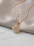 Quadrant Gold Solitaire Pendant