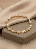 Luminous Geometric Gold Bracelet