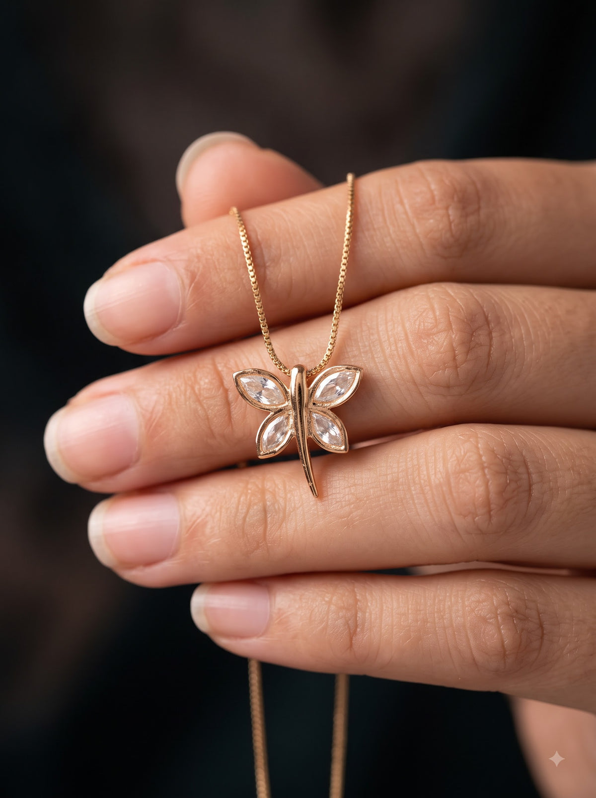 Etheria Crystal Dragonfly Pendant