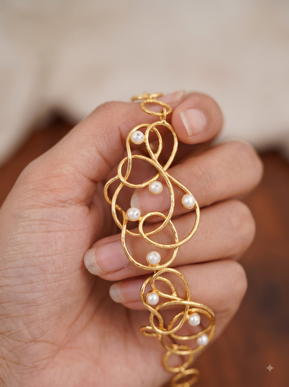 Etheria Abstract Gold Necklace