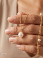 Lumina Dual-Layered Pearl Lariat