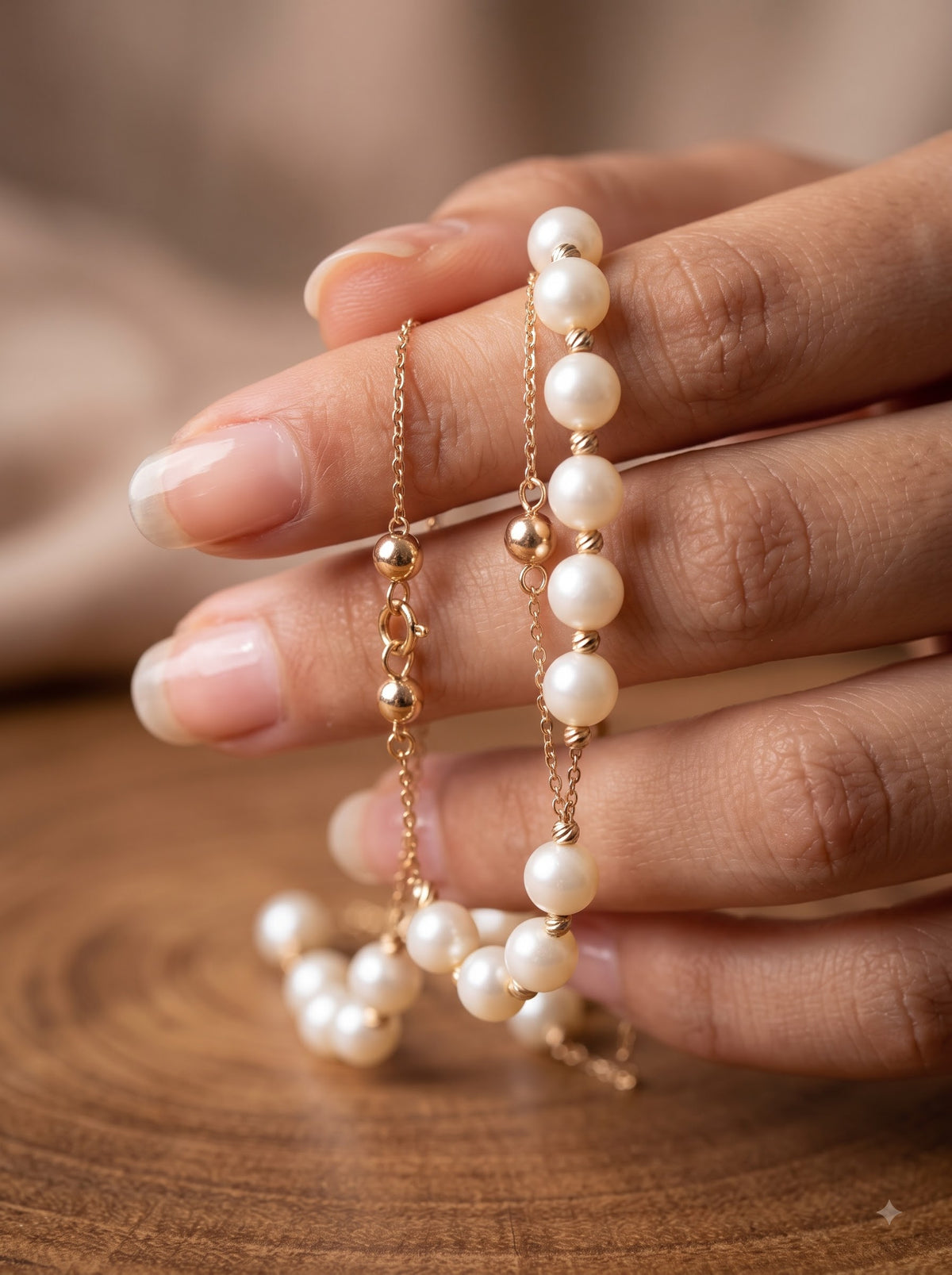 Lumina Pearl & Gold Chain Suite