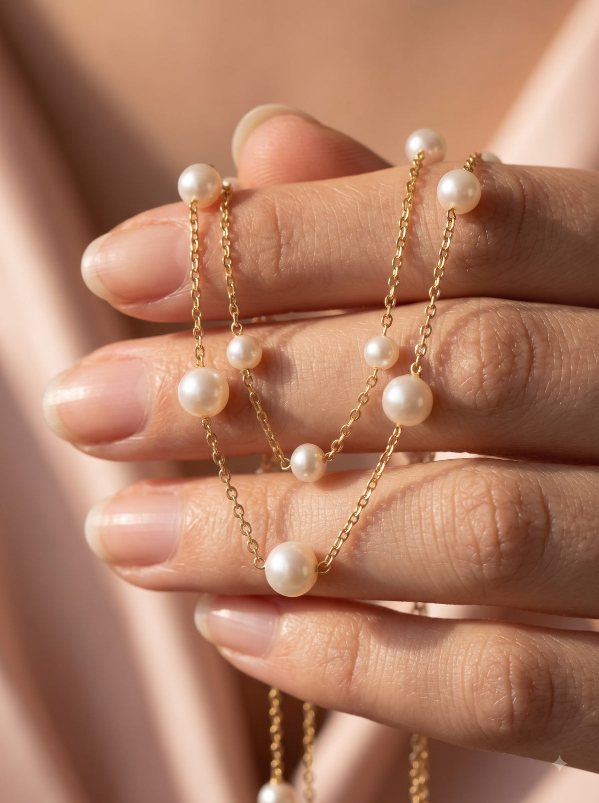 Lumina Multi Strand Pearl Necklace