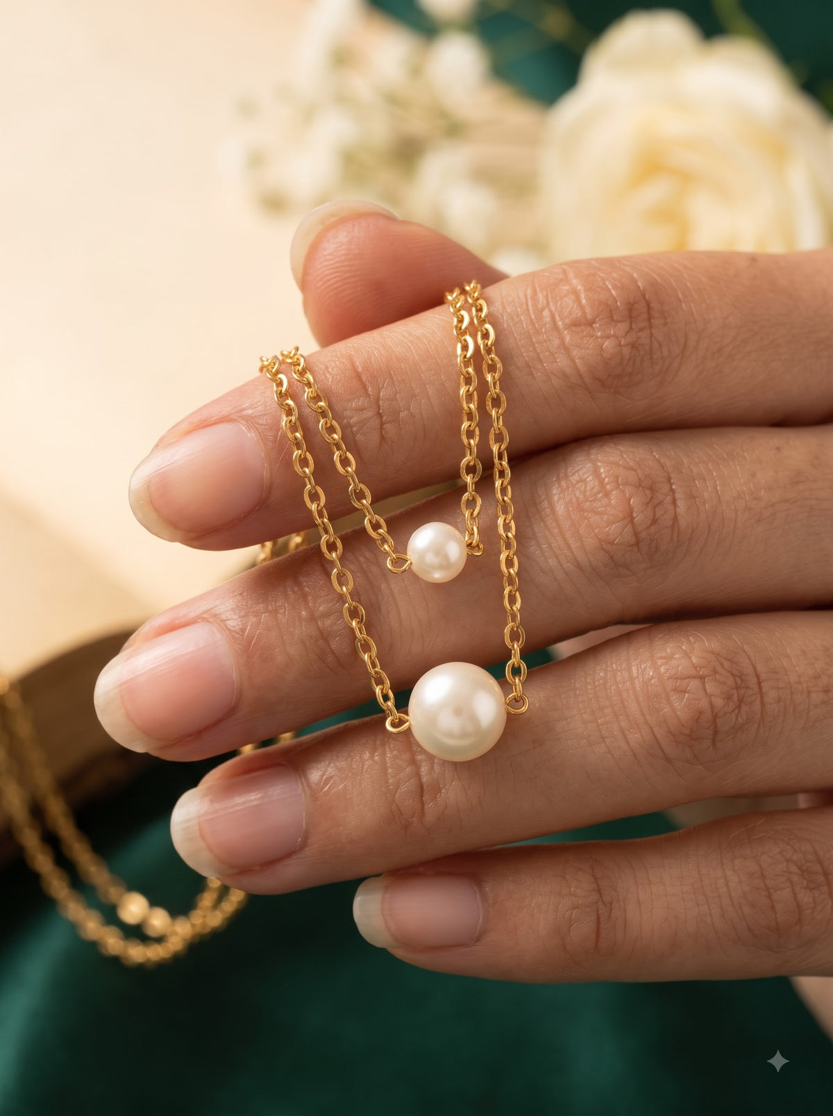 Lumina Layered Pearl Necklace