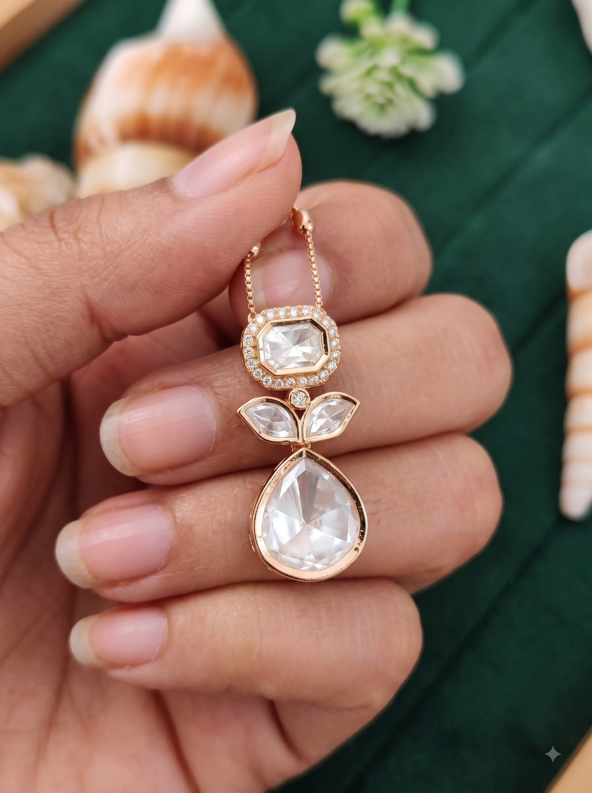 Celestial Gold Solitaire Pendant