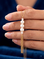 Lumina Pearl & Mesh Necklace