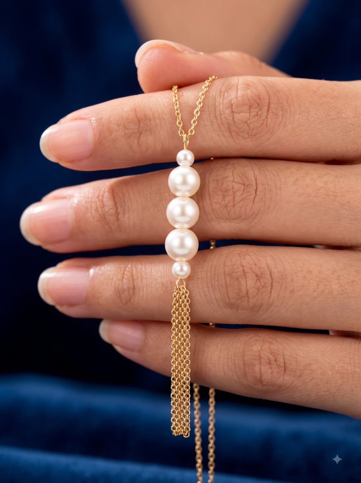 Lumina Pearl & Mesh Necklace