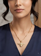 Honey-Gilded Artisan Bee Pendant