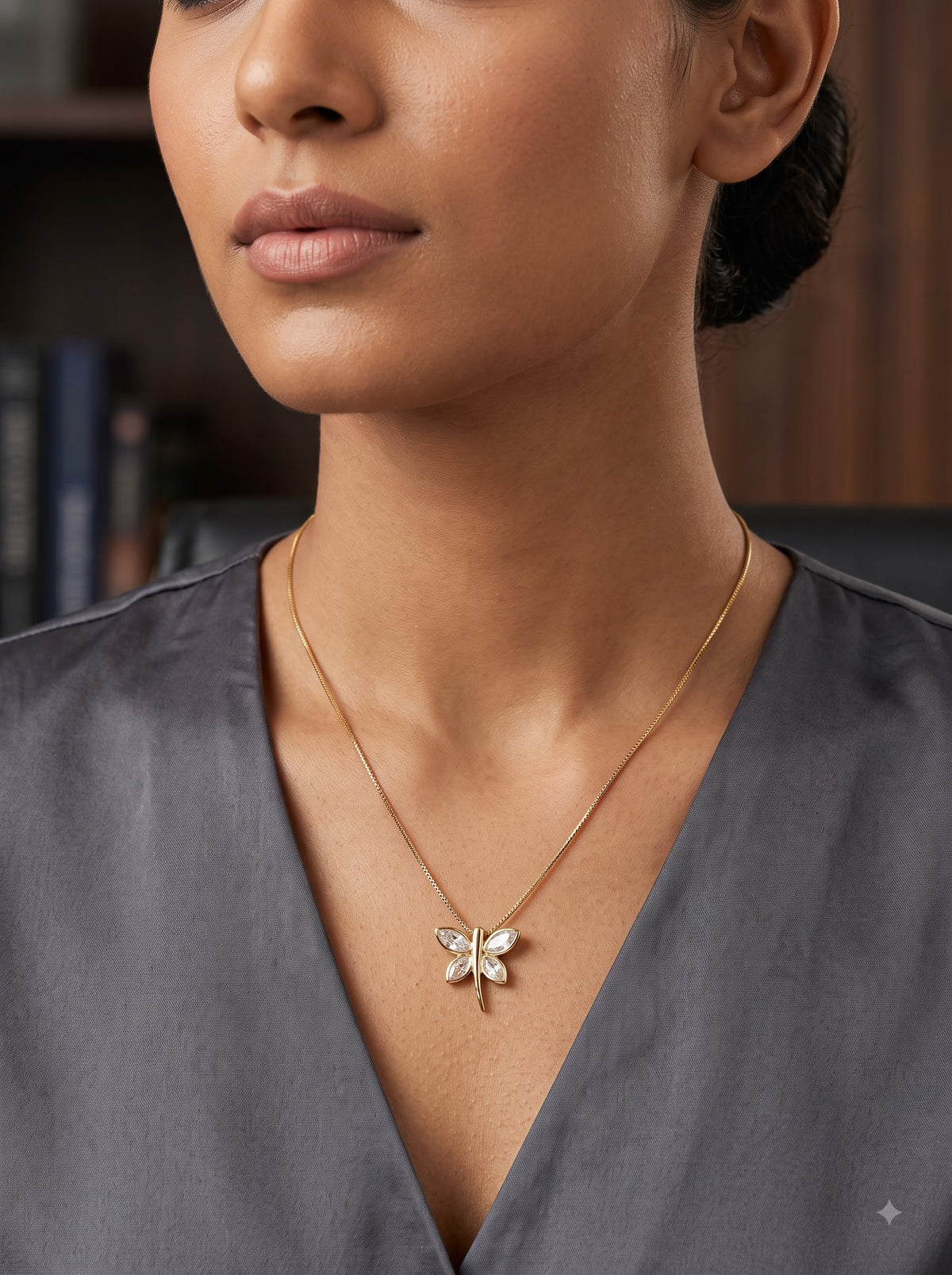 Etheria Crystal Dragonfly Pendant