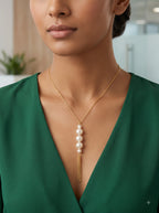 Lumina Pearl & Mesh Necklace