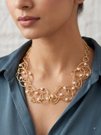 Etheria Abstract Gold Necklace