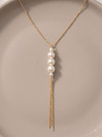Lumina Pearl & Mesh Necklace
