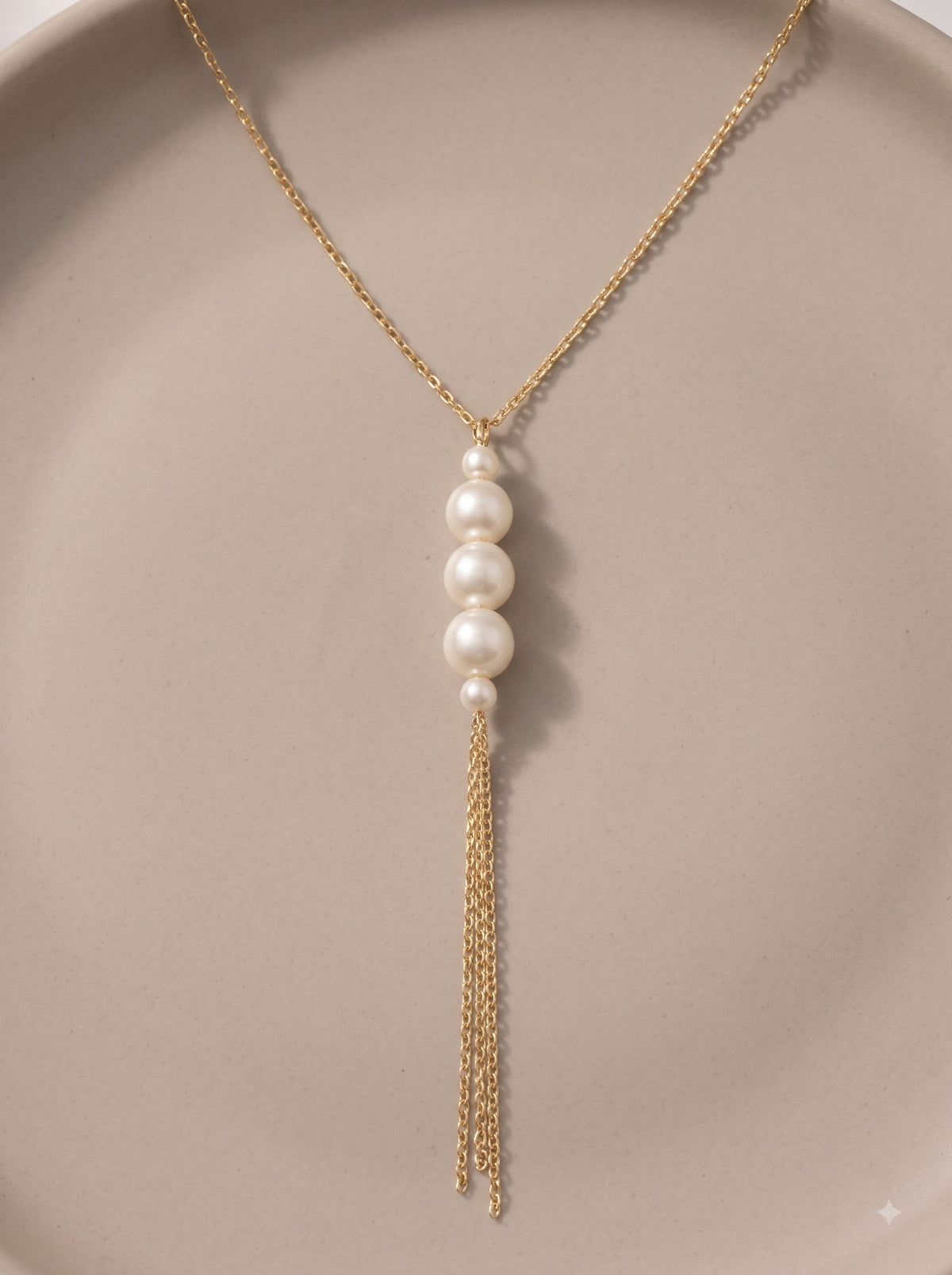 Lumina Pearl & Mesh Necklace