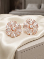 The Rose Petal crystalline Stud