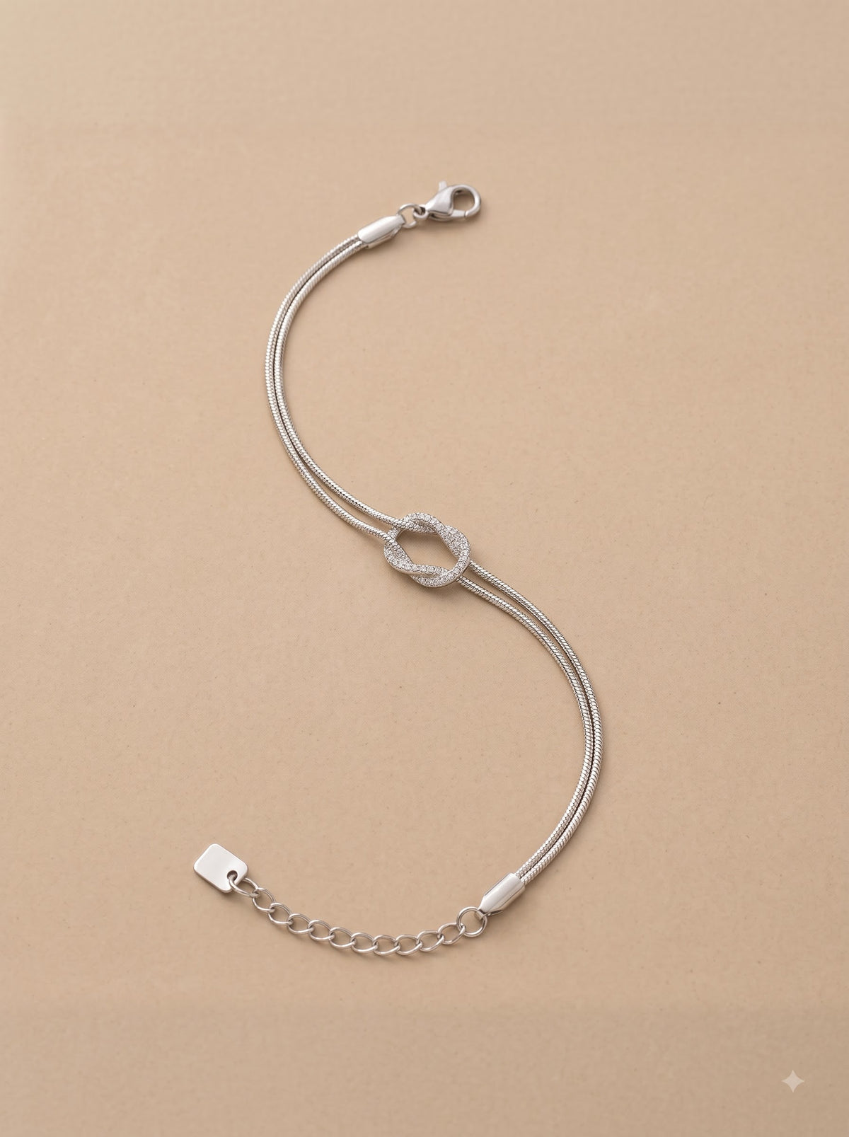 Silver Knot Statement Bracelet